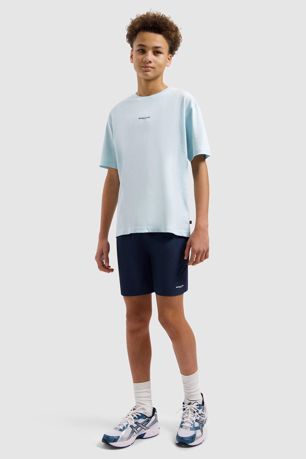 Ballin polyester zwemshort met logo donkerblauw