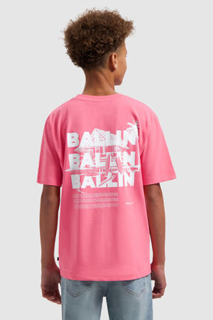 T-shirt met backprint roze