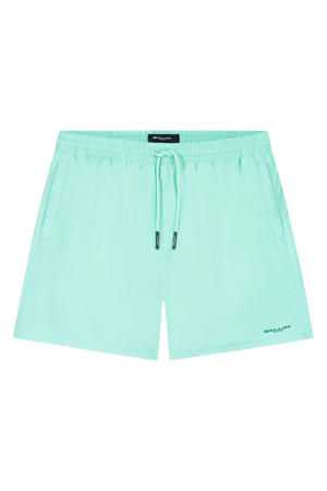 polyester zwemshort met logo mintgroen