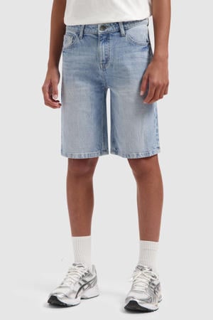 regular waist denim short medium blue denim
