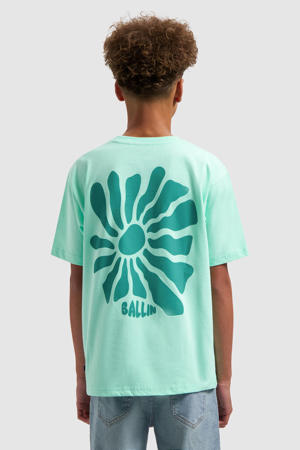 T-shirt met backprint mintgroen