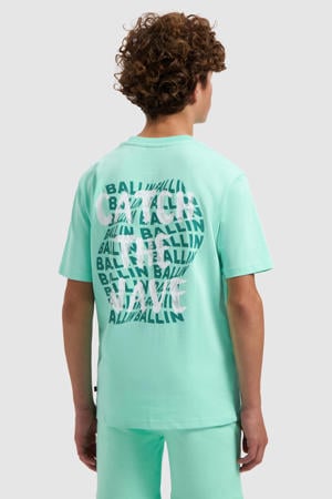 T-shirt met backprint mintgroen