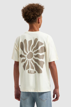 T-shirt met backprint ecru