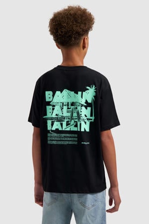 T-shirt met backprint zwart