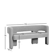 thumbnail: Studio LIVIT eetkamerbank Sculpt 170 cm