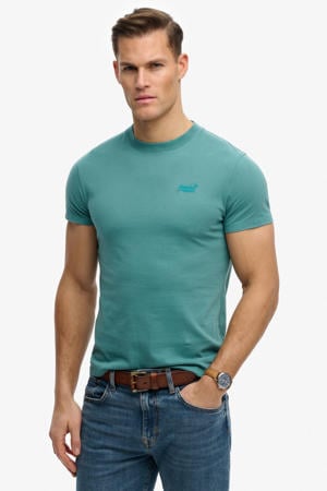slim T-shirt petrol