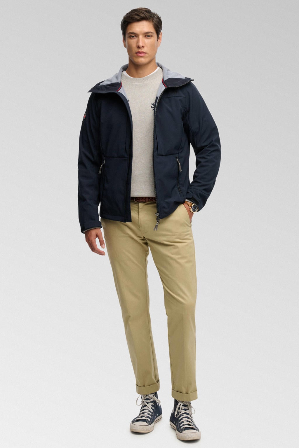 Superdry softshell jas donkerblauw