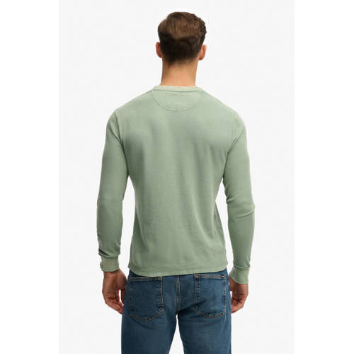 Superdry longsleeve gebreid lichtgroen afbeelding
