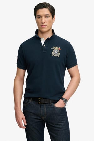 relaxed polo donkerblauw