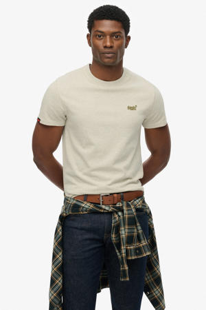 slim T-shirt lichtgrijs
