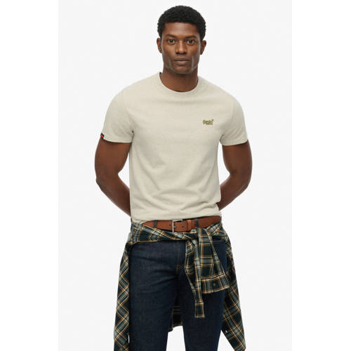 Superdry slim T-shirt lichtgrijs afbeelding