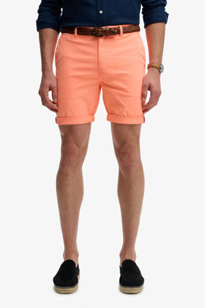 slim chino short oranje
