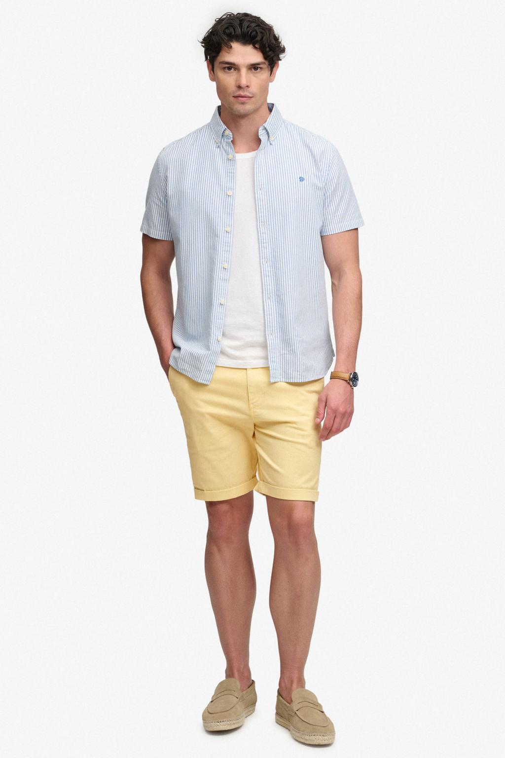 Superdry slim chino short geel