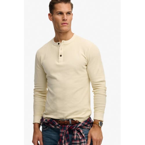 Superdry longsleeve gebreid beige afbeelding