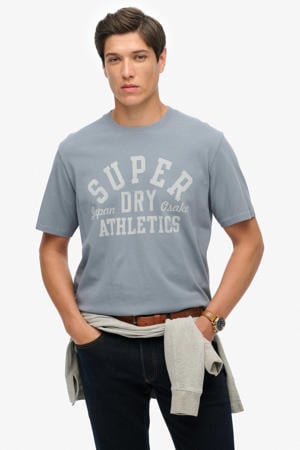 relaxed T-shirt grijsblauw