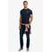 Superdry slim T-shirt donkerblauw