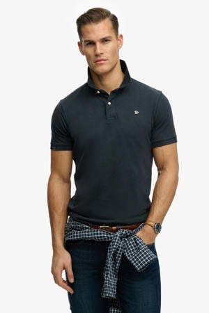 relaxed polo donkerblauw