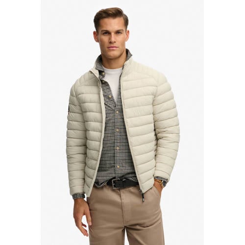 Superdry gewatteerde jas ecru afbeelding
