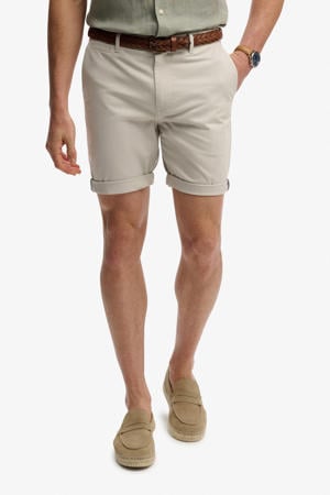 slim chino short lichtgrijs