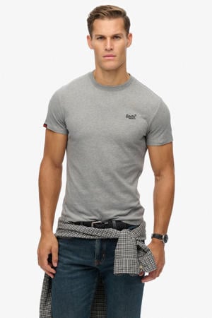 slim T-shirt grijs
