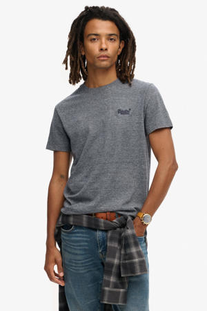 slim T-shirt grijsblauw