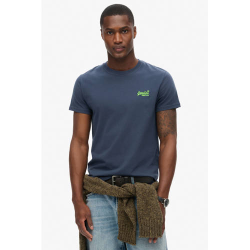 Superdry slim T-shirt blauw afbeelding