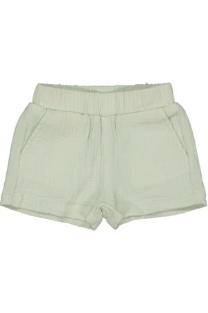 regular waist casual short lichtgroen met textuur