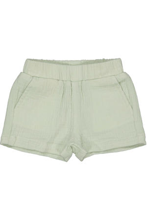 regular waist casual short lichtgroen met textuur