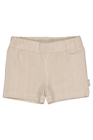 regular waist gestreepte casual short bruin