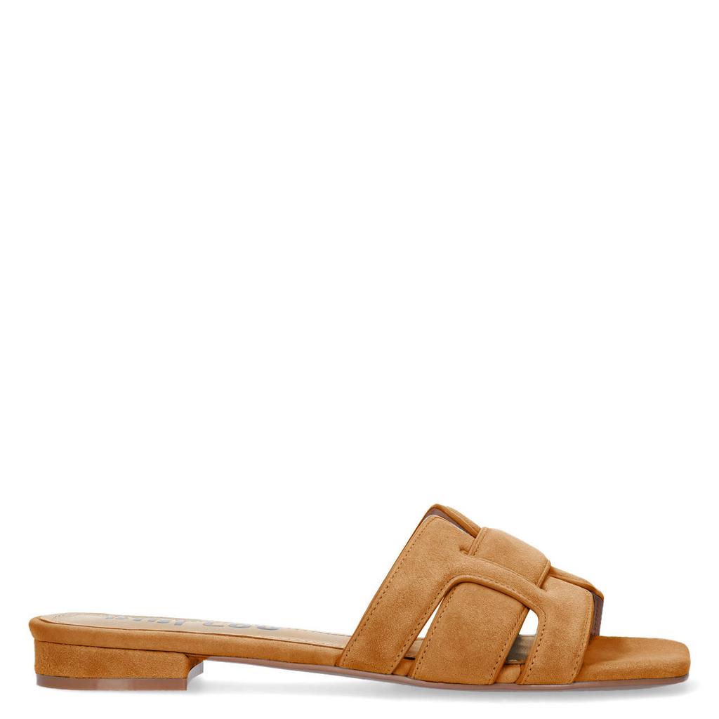 Camelkleurige dames Bibi Lou suède slippers