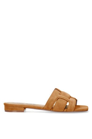 suède slippers camel