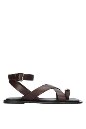 leren sandalen bruin