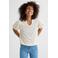 Ruby jersey top met textuur off-white