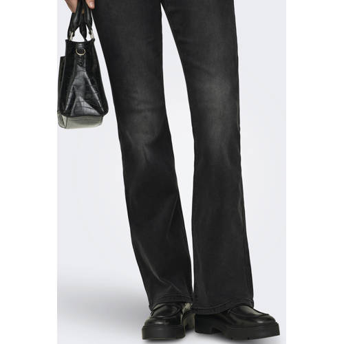 ONLY high waist flared jeans black denim afbeelding