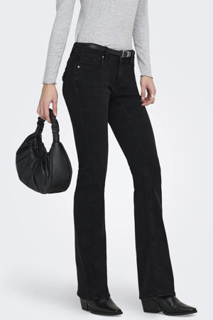 Onlcarrie Lw Back Pock Flared Dnm Box bootcut jeans black denim