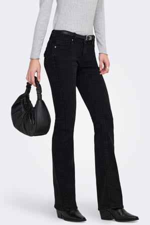 Onlcarrie Lw Back Pock Flared Dnm Box bootcut jeans black denim