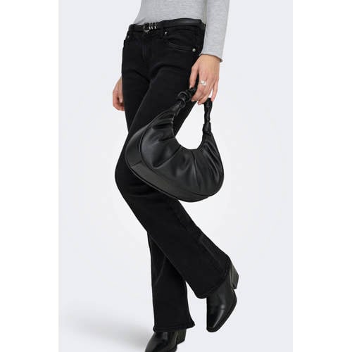 ONLY Onlcarrie Lw Back Pock Flared Dnm Box bootcut jeans black denim afbeelding