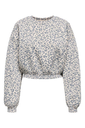 Soft Knit Oversized Cropped Crewneck Light Beige | ICIW
