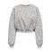 ONLY cropped trui met panterprint ecru