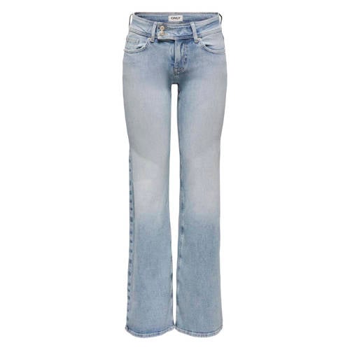 ONLY Onltiger Lw Flare Double Button Dnm Cro flared jeans light blue denim afbeelding