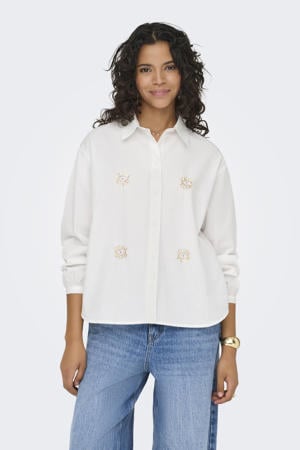 blouse ecru met pailletten