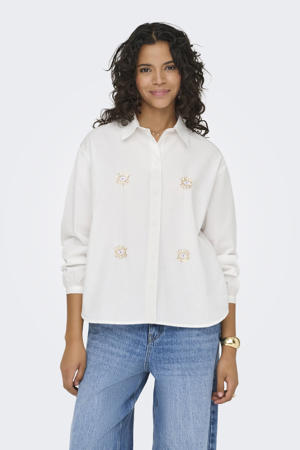 blouse ecru met pailletten