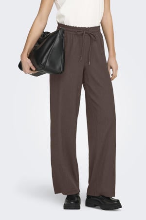 straight regular waist casual broek bruin