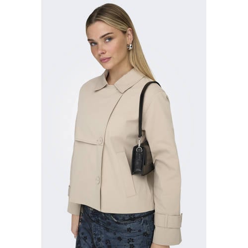 ONLY trenchcoat ecru afbeelding