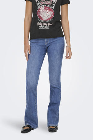 flared jeans medium blue denim
