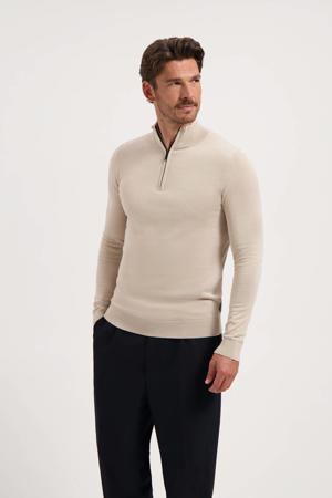 trui fijn gebreid Cas beige
