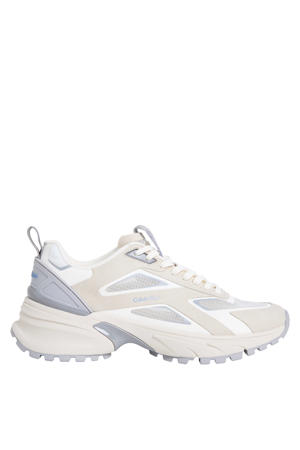 chunky leren sneakers beige