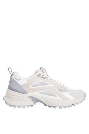chunky leren sneakers beige