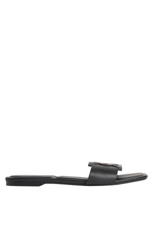 Provence leren slippers zwart