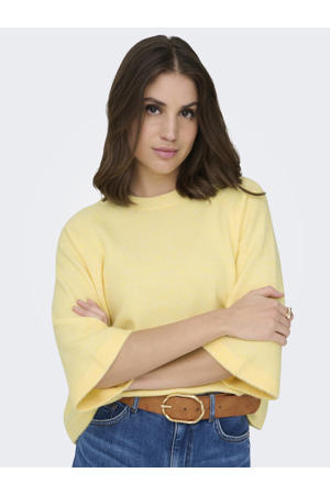 pullover fijn gebreid geel
